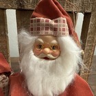 Vtg 1954 Santa Pixie Elf Shelf Sitter Doll Christmas Tree Ornaments Decor Set 2