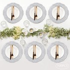 100pcs Antique Charger Plates Plastic Charger Plates Decorative Plate