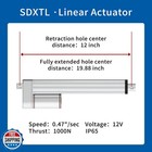 Stroke 7 87inch 220 Lbs 12v 0 47  sec Electric Linear Motor Actuator With Mou