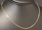  ri1  14k Yellow Gold Fancy Link Chain Necklace - 15 75  - 2 Grams