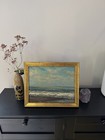 Framed Vintage-style Coastal Shore Print   Farmhouse Cottagecore Wall Art