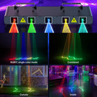 11ch 5 Lens Dmx Laser Unit Projector Led Stage Disco Light Rgby Beam Dj Light