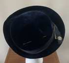 Vintage 50 s Eva Mae Modes Black Velvet Hat W hat Pin Size 19