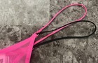 Nwt Victoria s Secret Pink Sheer Mesh Double Strappy Side Tiny Thong Panties
