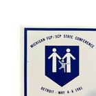 Vtg 1981 Michigan Fgp scp State Conference Detroit Ceramic Tile 4 1 4x4 1 4