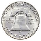 Choice Unc 1963-d Franklin Half Dollar Gem Bu From Original Roll