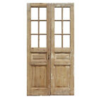 Pair Of Salvaged 46  French Double Doors  Early 1900 s  Ned2355