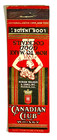 1934-  canadian Club  Whisky   Free Cocktail Receipe Book Matchbook Cover