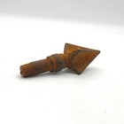 Vintage Cast Iron Spearhead Fence Finial Threaded Architectural Salvage Rusty