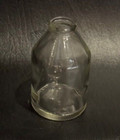 Round Small Glass Stem Vase Bottle With Tapered Neck New