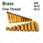 Fine Thread Brass Hex Column Standoff Support Spacers Pillar M8 M10 M12