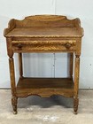Antique Folk Art Painted Table Primitive 1840a Paint Decorated Farm Stand 