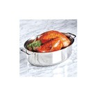 All-clad Specialty Stainless Steel Covered Oval Roaster 3 Piece  15   Silver 