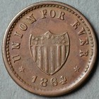 1863 178 267a Patriotic Civil War Token R-4