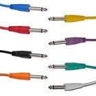 8 Pack Mixed Color 2 Ft Foot 1 4 Guitar To Effect Pedal Studio Rack Patch Cables
