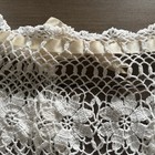 Antique Corset Cover White With Lace Peplum And Ribbon Tie Neck