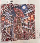 Pearl Art Kit  Japanese Style  Woman In Red Kimono  Snowscape  20x20cm