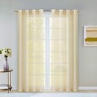 Set Of Two 84  Beige Solid Modern Window Panels
