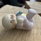 Vintage 1984 Cabbage Patch Kids Porcelain Figurine Baby Girl With Rattle Edition