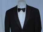 Isaia Aquaspider Base S Solid Black Notch Lapel Two Button Tuxedo Jacket 44l Nwt