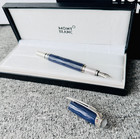 Limited Edition Montblanc Starwalker Spaceblue Dou   Fountain Pen With Box
