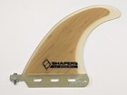 Shapers Surfboard Fin Longboard 6 5  Fiberglass Bamboo New Doug Bell Template