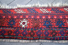 Fabulous Antique Tribal Rug 40   X 12   Collector Item Fragment Tribal Wall Rug