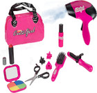 Kids Pretend Makeup Hair Salon Set With Bag 12 Piece Beauty Play Kit For Girls