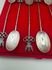 Vintage Polish Olympic Silver Spoons Set 6 Boxed 925 Sterling Warmet Metat Torun