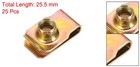 25 Pack U-style Clip-on M8-1 25 Nut U-type Fasteners Yellow