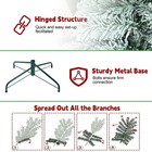 5ft Prelit Flocked Pencil Christmas Tree Slim Artificial Xmas Tree W  100 Lights