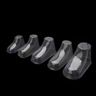 Qixiamo 10pcs Clear Plastic Baby Feet Display Showcase Shoe Trees 8cm  Silver 