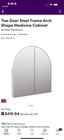 Nib Two Door Steel Arched Dual Mirrored Medicine Cabinet 