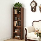 5-tier Durable Open Shelf Bookcase Display Storage Unit Bookshelf Rustic Brown