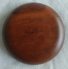 Edward Wohl Authentic Signed Hand-turned 8  Cherry Wood Bowl- Vintage Studio Art