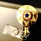 Deputy Sheriff Id Holder Gold Logo On Retractable Id Holder