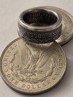 Morgan Silver Dollar Coin Ring  900 Coin Silver You Pick Sz  8-13 Biker Ring 