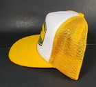 Vintage Yellow 80s John Deere Quality Farm Equipment Trucker Hat Snap Back Cap