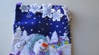 Christmas Stocking Felt Hand Stitched Bucilla Frosty Night  Finished