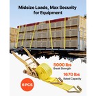 Uimoso 6 Pack  Ratchet Straps 2  X 15  With Double J Hooks  5000 Lbs Capacity