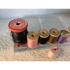 Vintage Sewing Thread Wood Spool Set Of 8  13