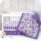 Crib Bedding Set For Girls  Purple Baby Crib Bedding Set 4 Piece  Baby Girl N   