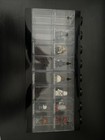 Lego Display Case  Mini Figures Included Lot Of 9 Black Stackable