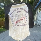 Rolling Stones 1981 Tour Still Life Live Concert Raglan 3 4 White black