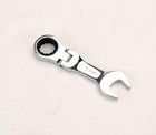 Flzosper 10mm Metric Flex-head Stubby Box End Head Geared Wrench  72-tooth    