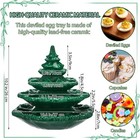 4 Pcs Christmas Tree Shaped Deviled Egg Tray Holds 26 Eggs  Green