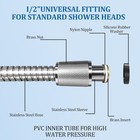 Gmox 79in 59in Stainless Steel Shower Hose - Brass  No-kink  Chrome