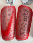 New Nike Mercurial Lite Shin Guards With Superlock Red White Adult Size Large