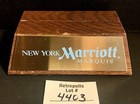 Vintage Wood Business Card Holder Marriott Marquis New York Advertising