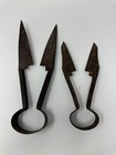 Lot Of 2 Vintage Antique Metal Shears 12  And 9    Long Wool Sheep Goat Scissors